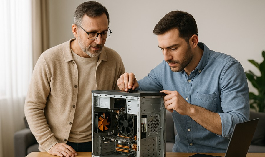 להזמין טכנאי מחשבים לבית או לגשת למעבדת מחשבים
